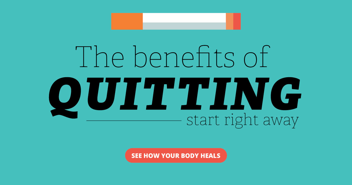 The benefits of quitting start right away. See how your body heals.